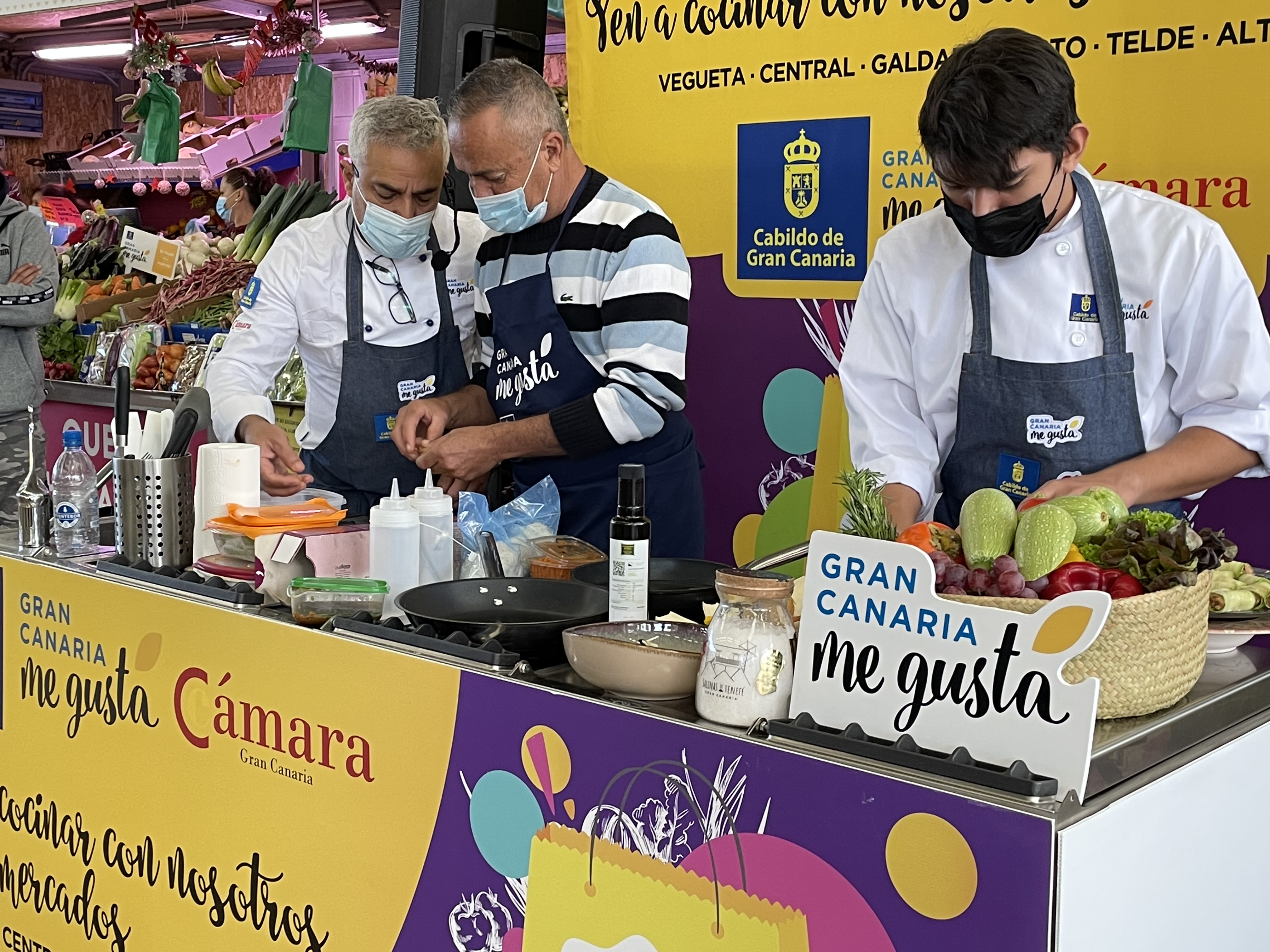 Gran Canaria Me Gusta cocina sus productos locales en el Mercado Municipal de Telde